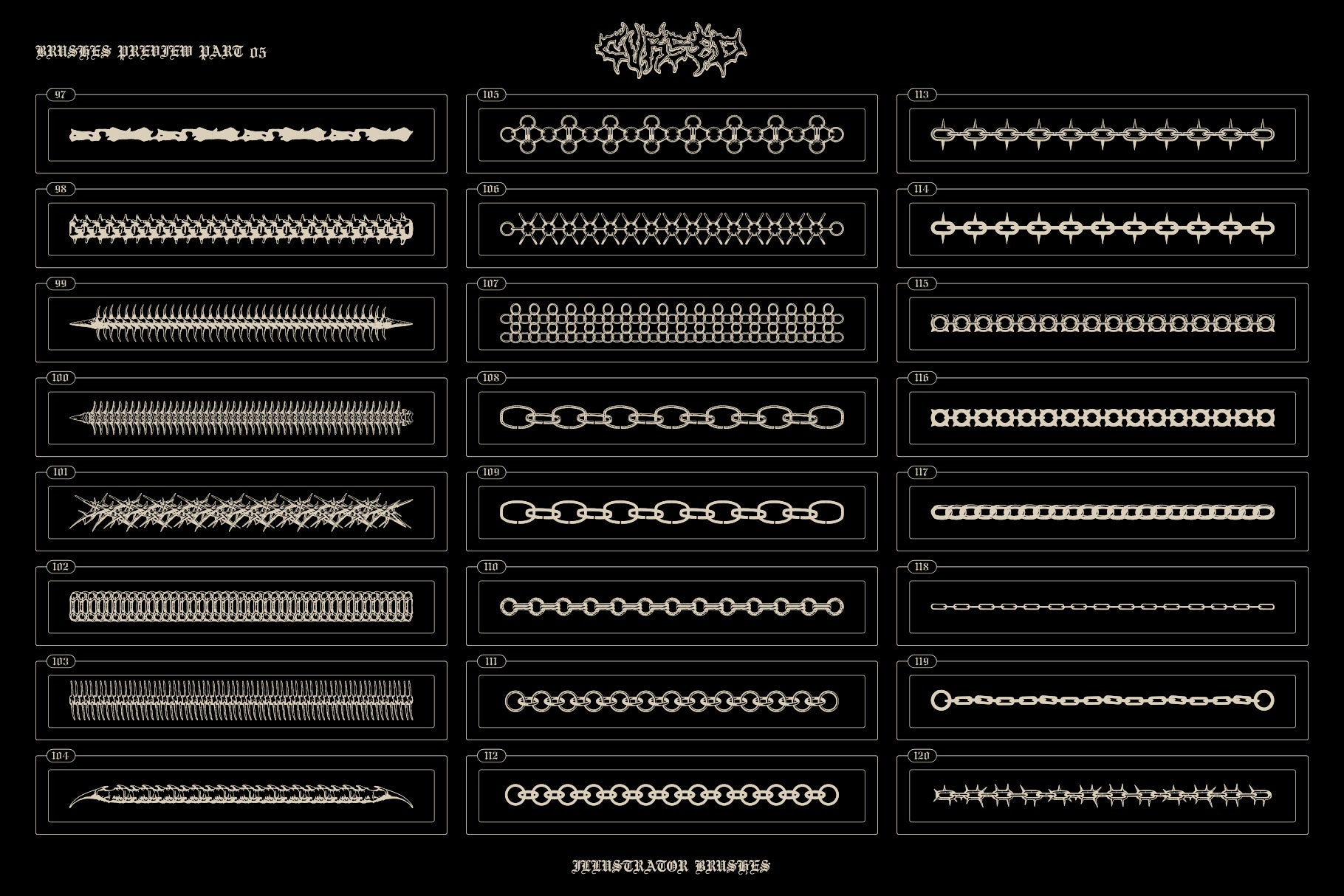 Cursed Illustrator Brushes