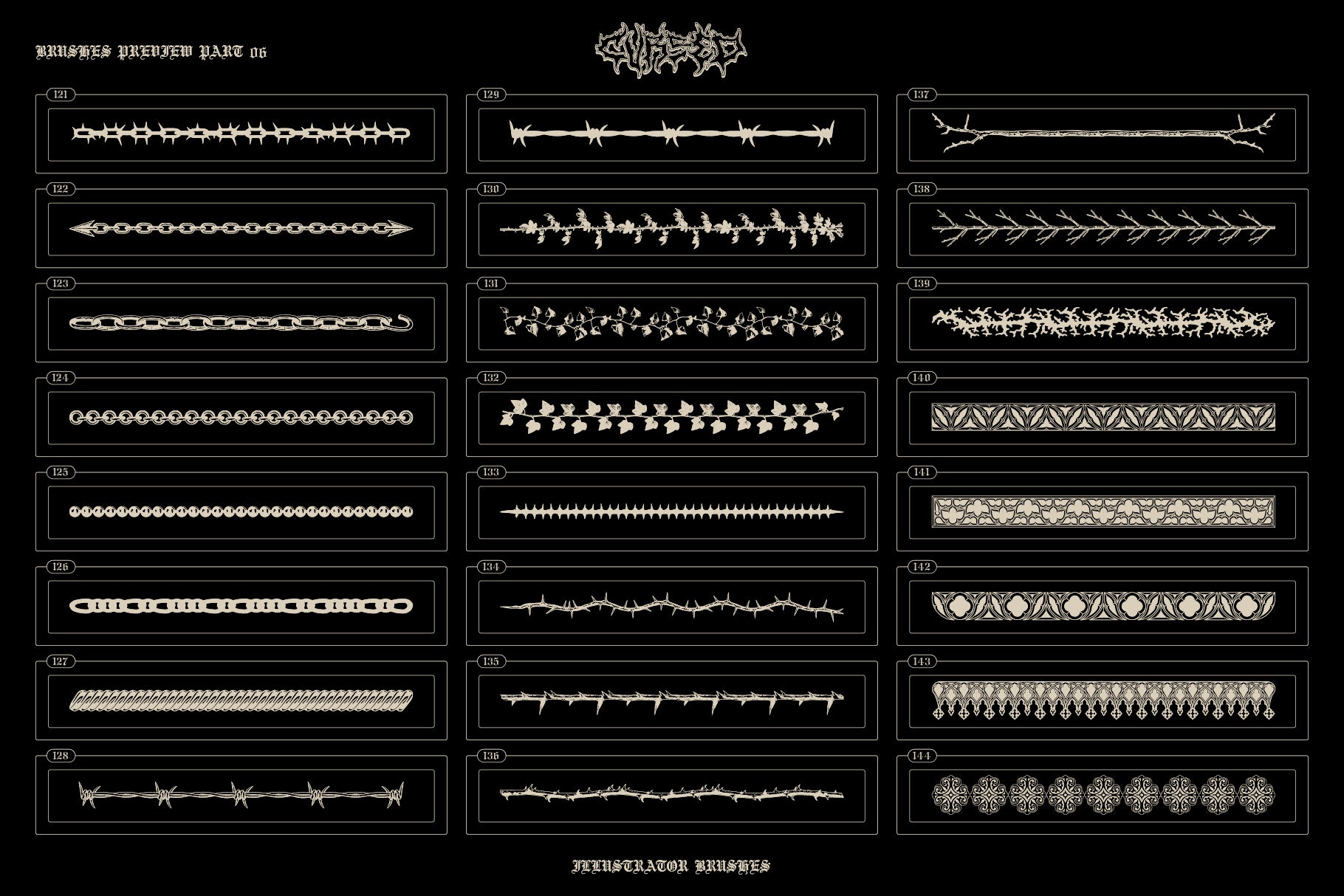 Cursed Illustrator Brushes