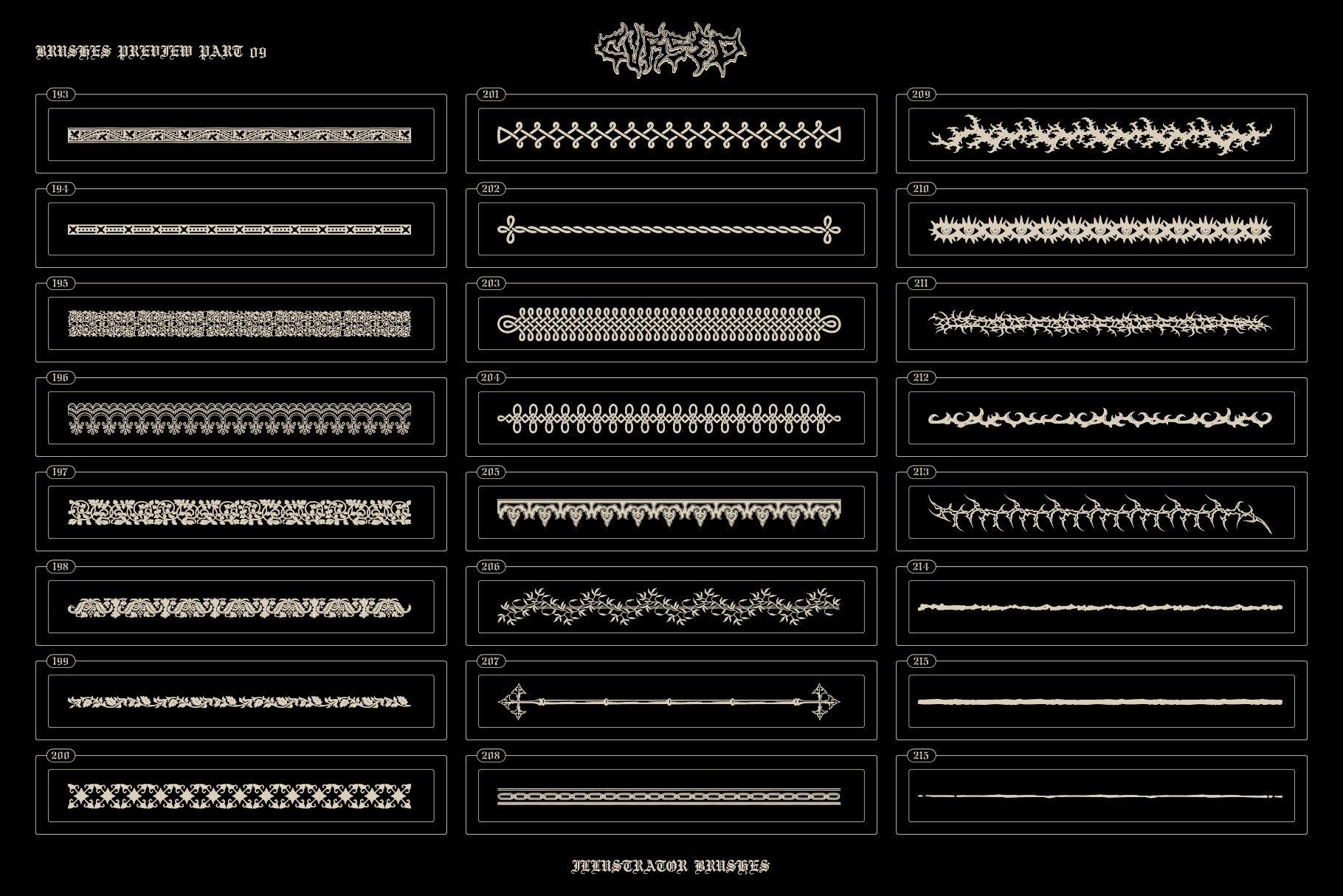 Cursed Illustrator Brushes