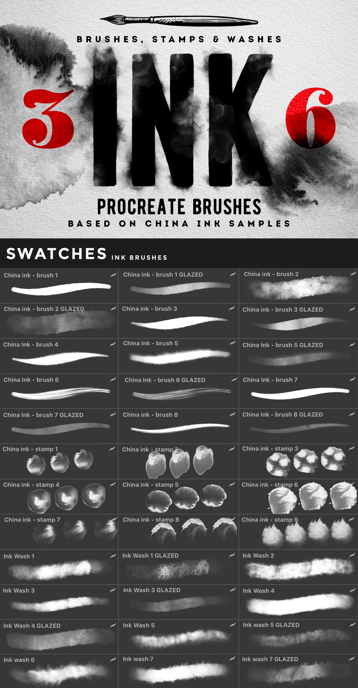 Procreate Brushes Bundle Vol.01