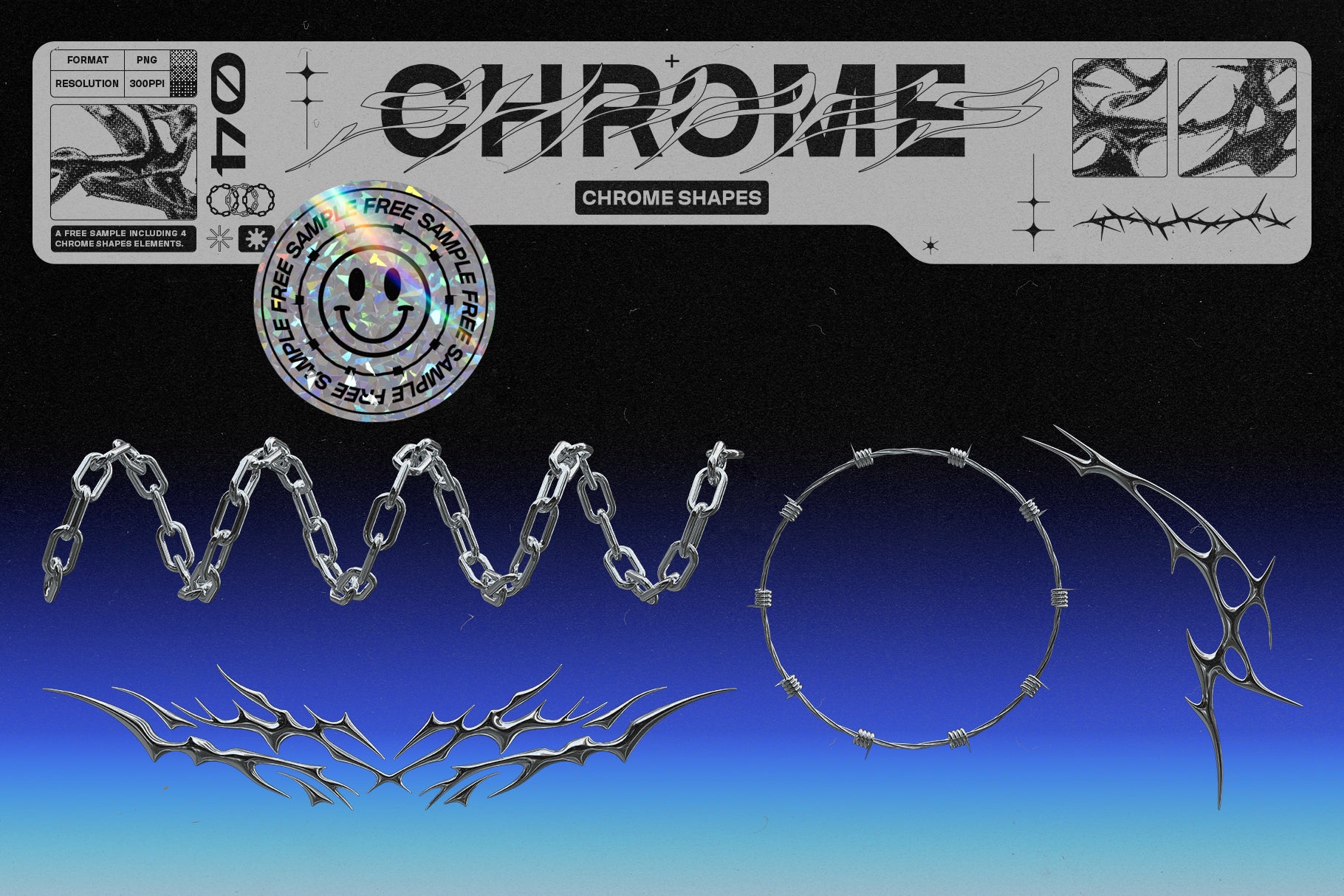 Chrome Shapes FREE SAMPLE