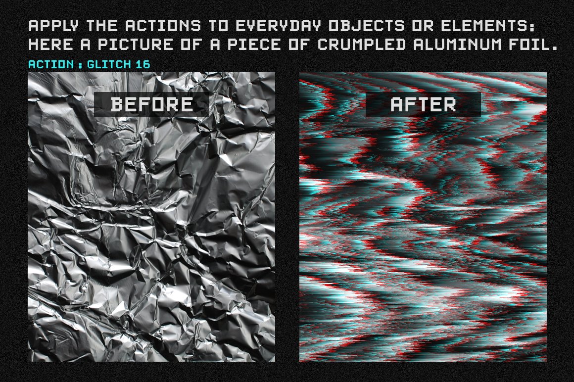 Entropy: 20 Photoshop Glitch Actions