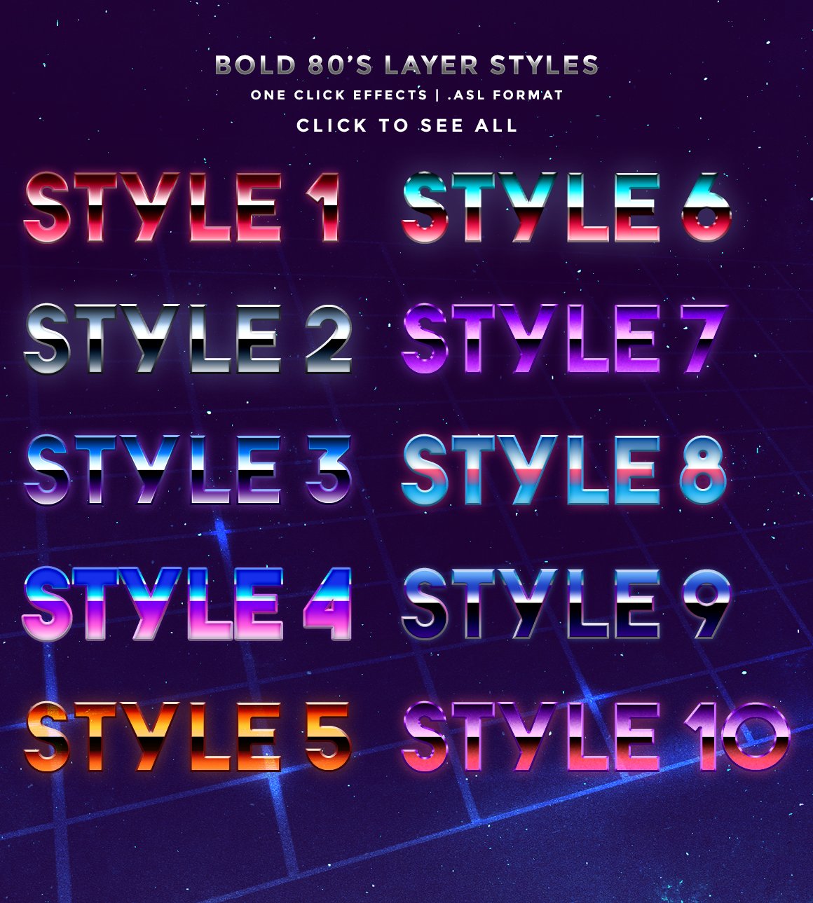 80's Inspired Photoshop Text Effects