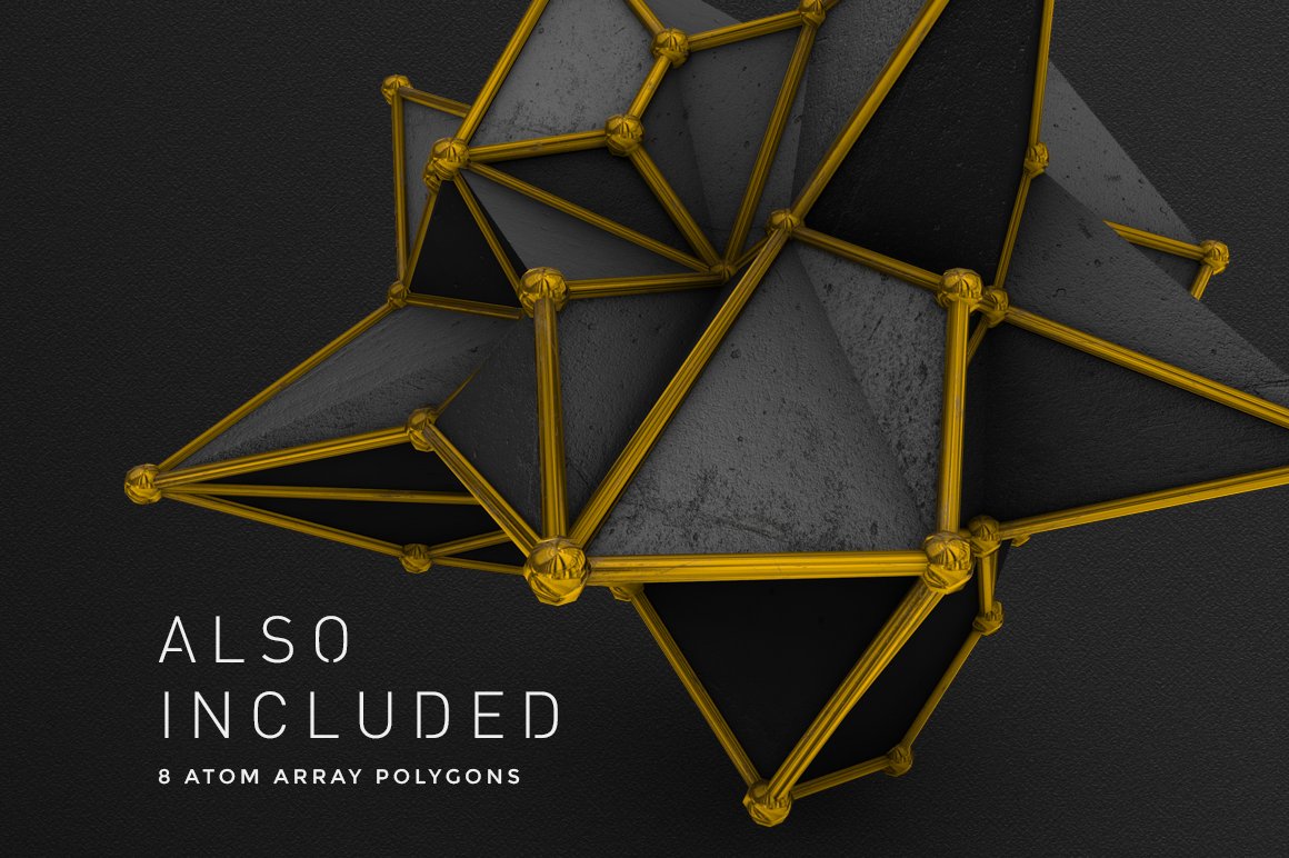 Black & Gold Polygons