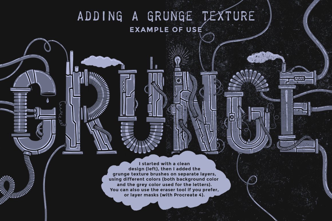Grunge Texture Procreate Brushes