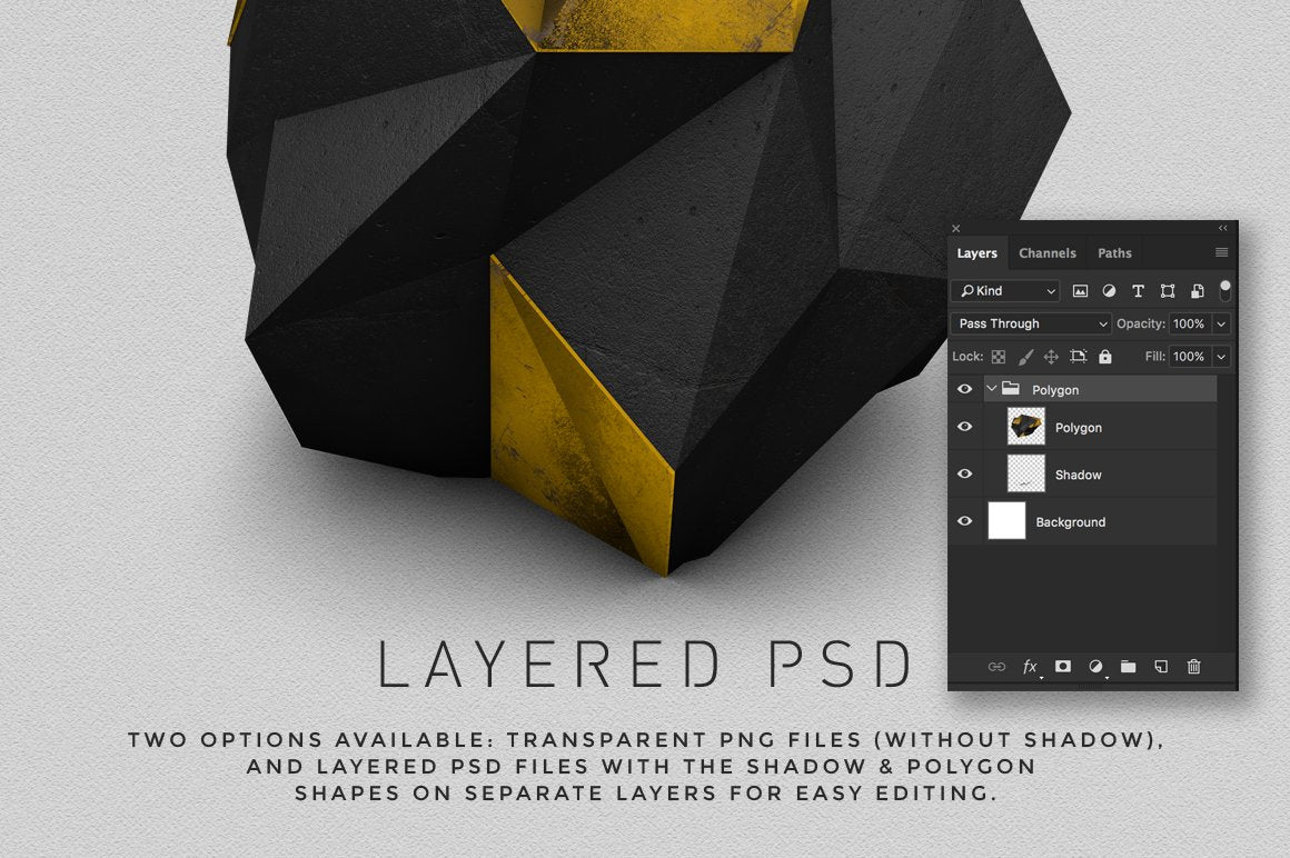 Black & Gold Polygons