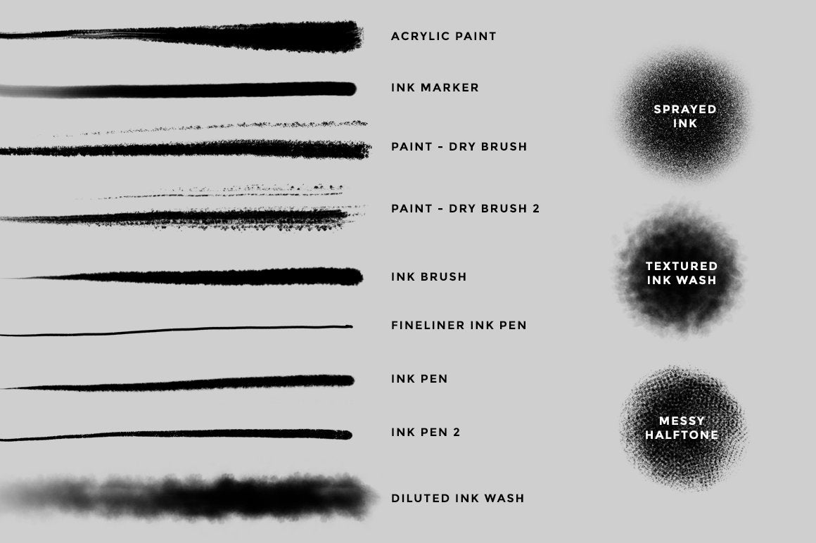 Ink and Paint Procreate Brushes