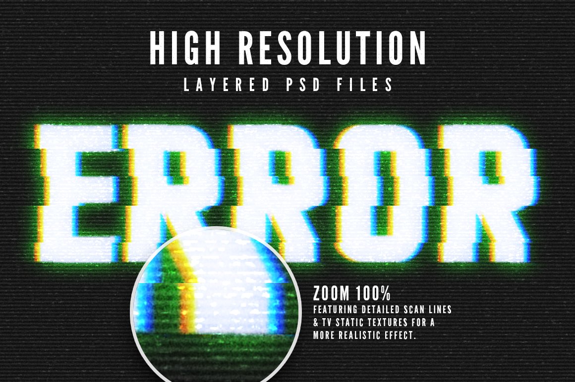 Glitch Text Effects for Photoshop