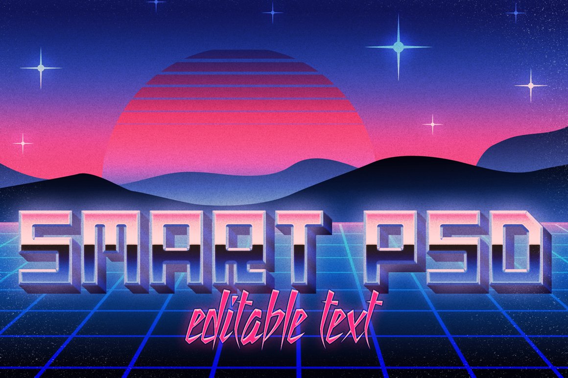 80's Inspired Photoshop Text Effects