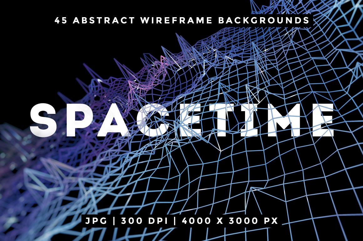 Spacetime: Abstract Wireframe Backgrounds