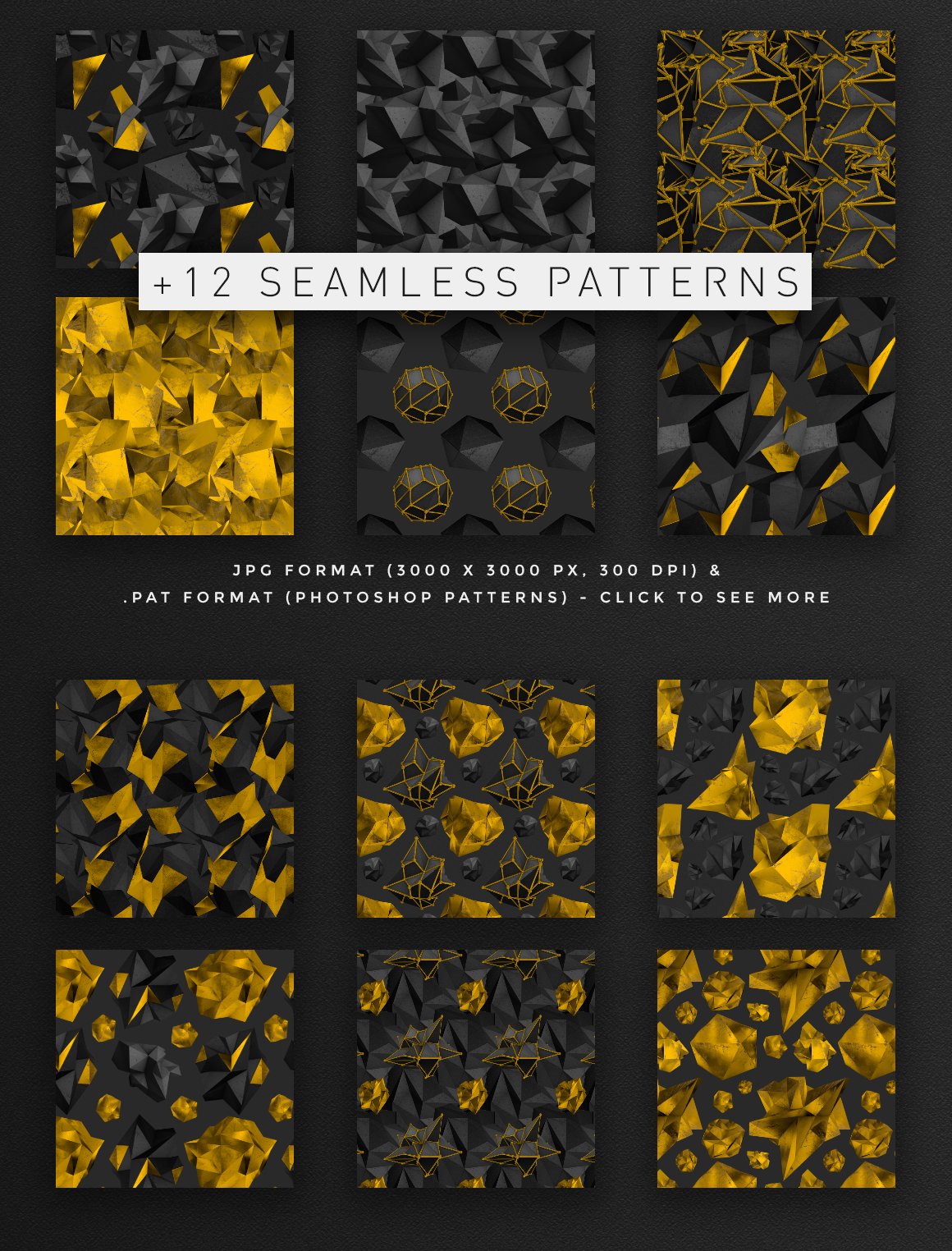 Black & Gold Polygons