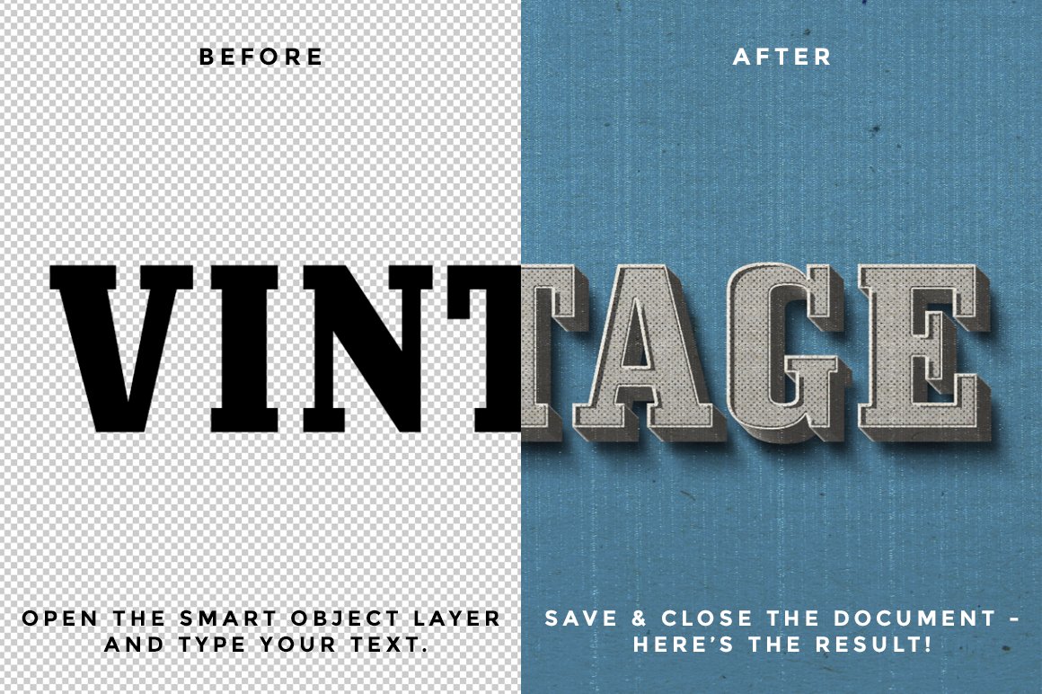 Vintage Photoshop Text Effects