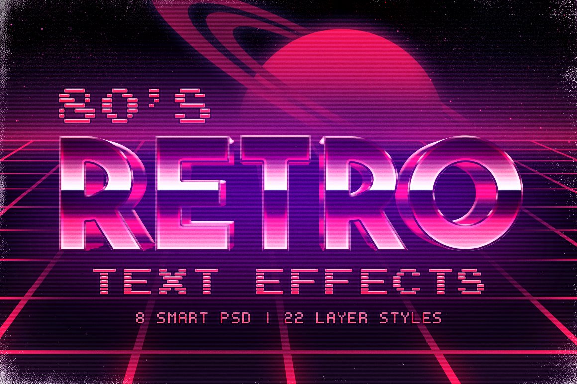 80's Inspired Photoshop Text Effects