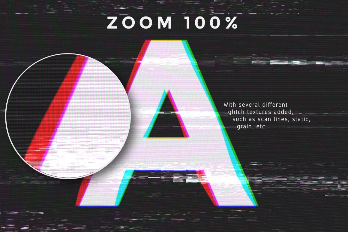 Glitch Text Effects for Photoshop Vol. II