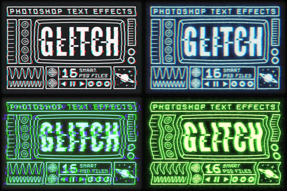 Glitch Text Effects for Photoshop