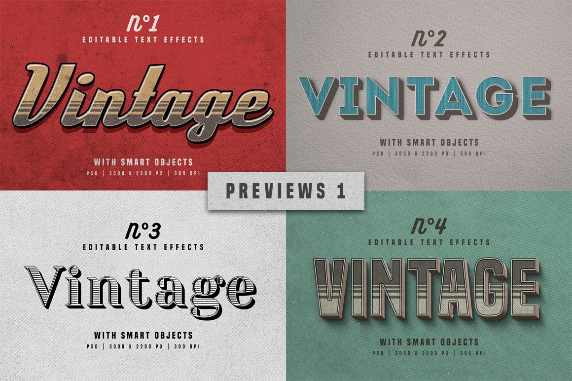 Vintage Photoshop Text Effects