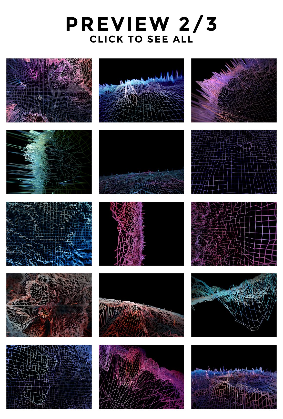 Spacetime: Abstract Wireframe Backgrounds