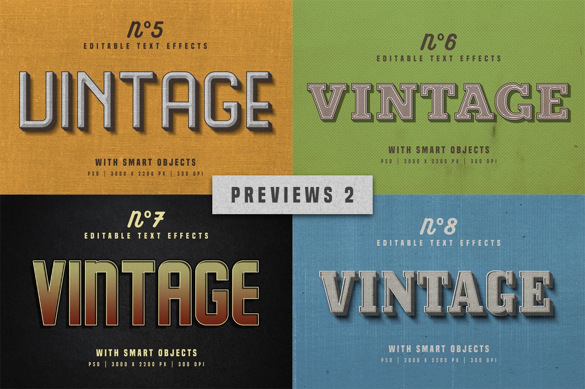 Vintage Photoshop Text Effects