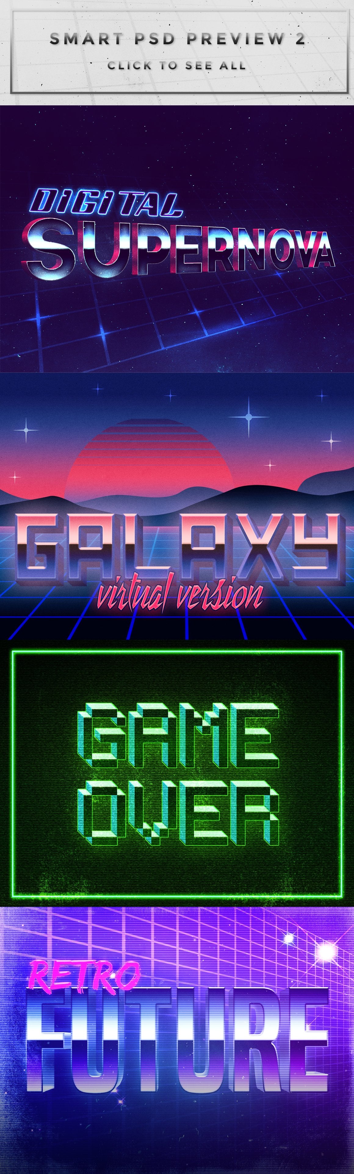 80's Inspired Photoshop Text Effects